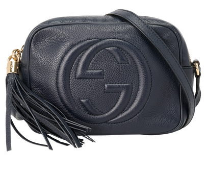 Soho Disco Tassel Camera Bag, &pound;450, Handbags, Blue, Leather, Front view